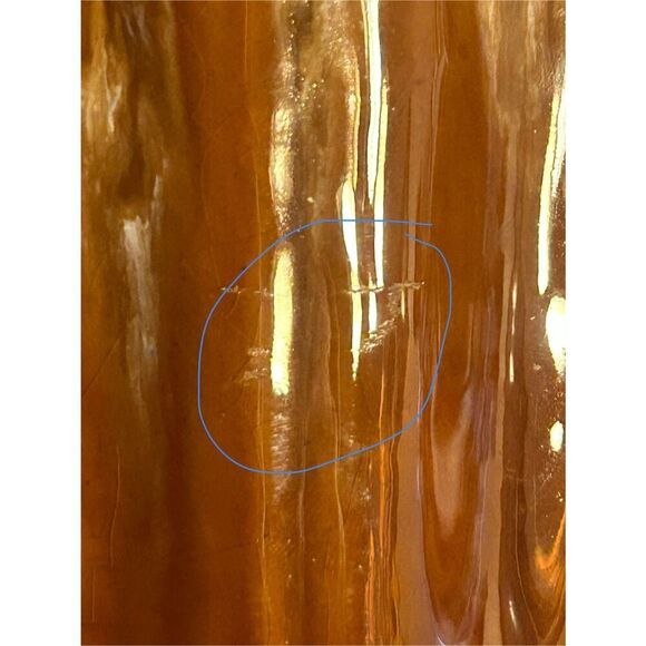 Rare Planter Pot Mid century Retro Vintage Chalkware Ceramic Brown Yellow (8880) - Picture 5 of 8